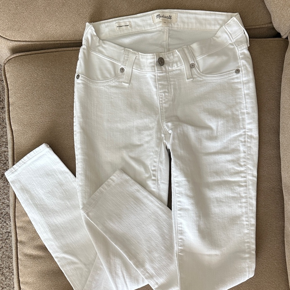 White Maternity Skinny Jeans